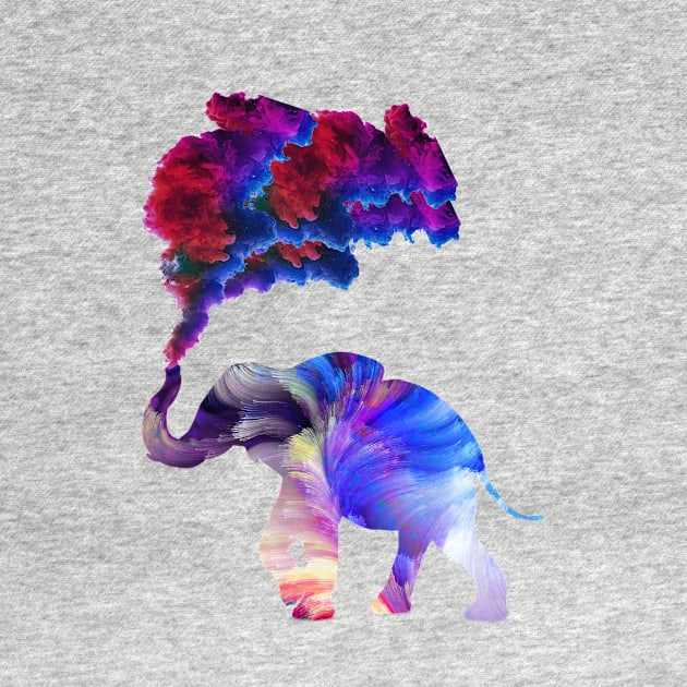 Rainbow Elephant by amyskhaleesi